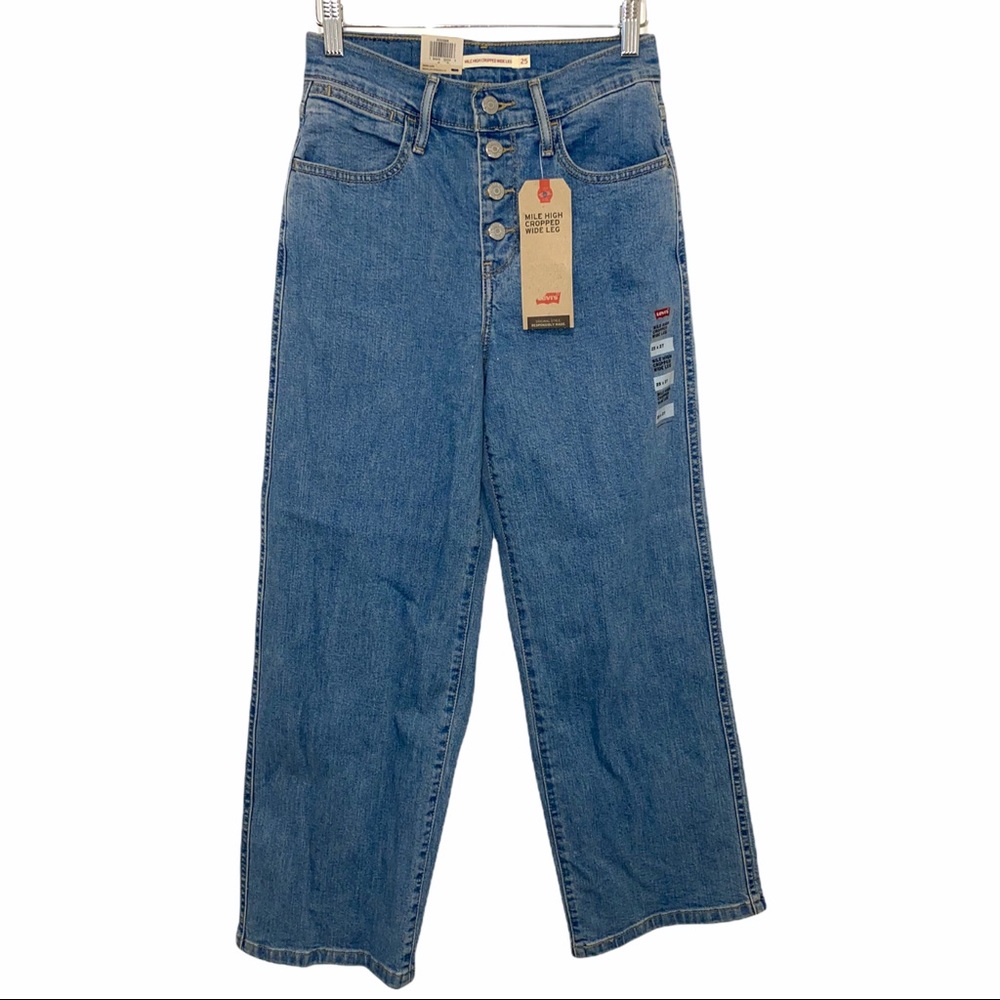 Levi’s Mile High Cropped Wide Leg Jeans